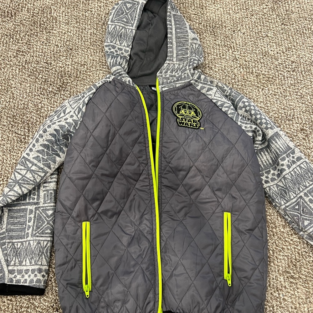 Star Wars Gray Quilted Jacket with Neon Highlights